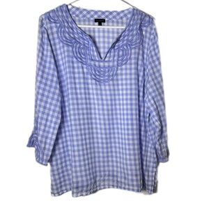 Talbots embroidered blouse